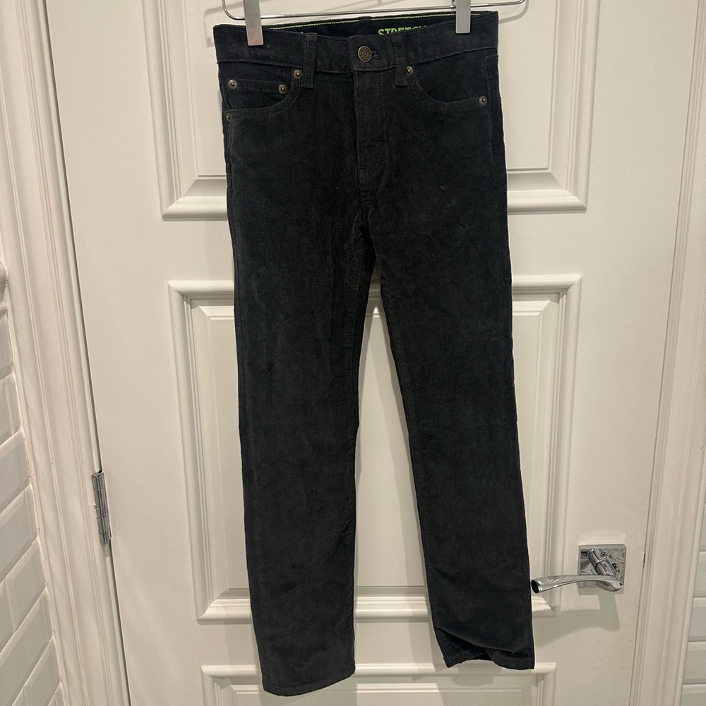 Boys Dark Gray Cords. NWT Size 8. Crewcuts (J Crew). Stretch.